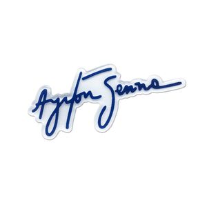 Adesivo Signature Ayrton Senna AZUL ESCURO