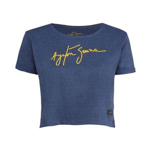 Camiseta Cropped Assinatura Ayrton Senna