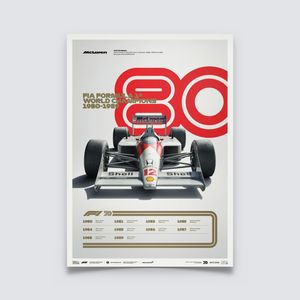 Pôster Fórmula 1 Década 80S McLaren Ayrton Senna