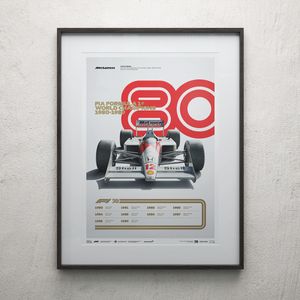 Pôster Fórmula 1 Década 80S McLaren Ayrton Senna