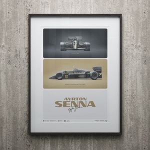 Pôster Lotus 97T The First Win Estoril 1985 Ayrton Senna