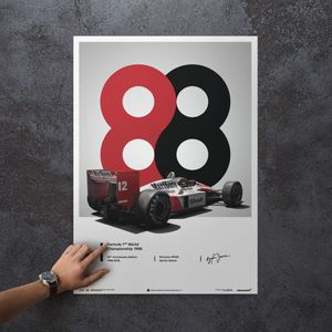 Pôster McLaren MP4/4 Graphic San Marino GP 1988 Ayrton Senna