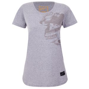 Camiseta Feminina Helmet Assinatura Ayrton Senna