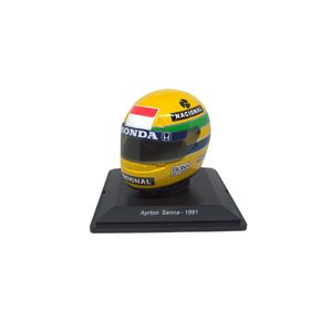 Mini Capacete Tri Mundial F1 1991 Ayrton Senna - Escala 1:5