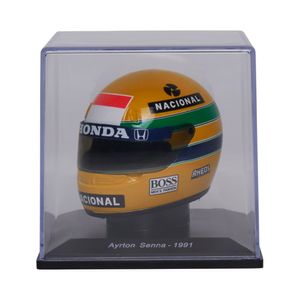 Mini Capacete Tri Mundial F1 1991 Ayrton Senna - Escala 1:5