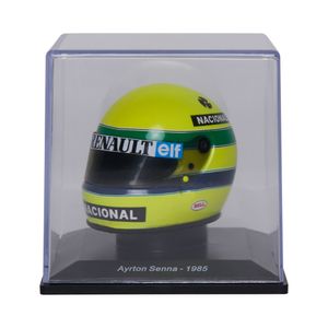 Mini Capacete 1° Vitória na F1 1985 Ayrton Senna - Escala 1:5