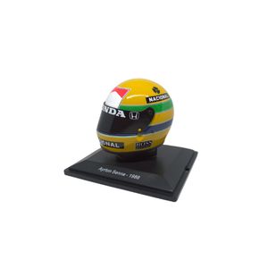 Mini Capacete 1° Mundial F1 1988 Ayrton Senna - Escala 1:5